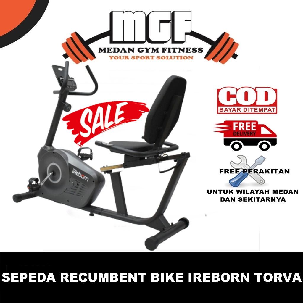 SEPEDA STATIS ALAT FITNESS TERAPI LUTUT - Sepeda Statis Kardio Torva Recumbent Bike