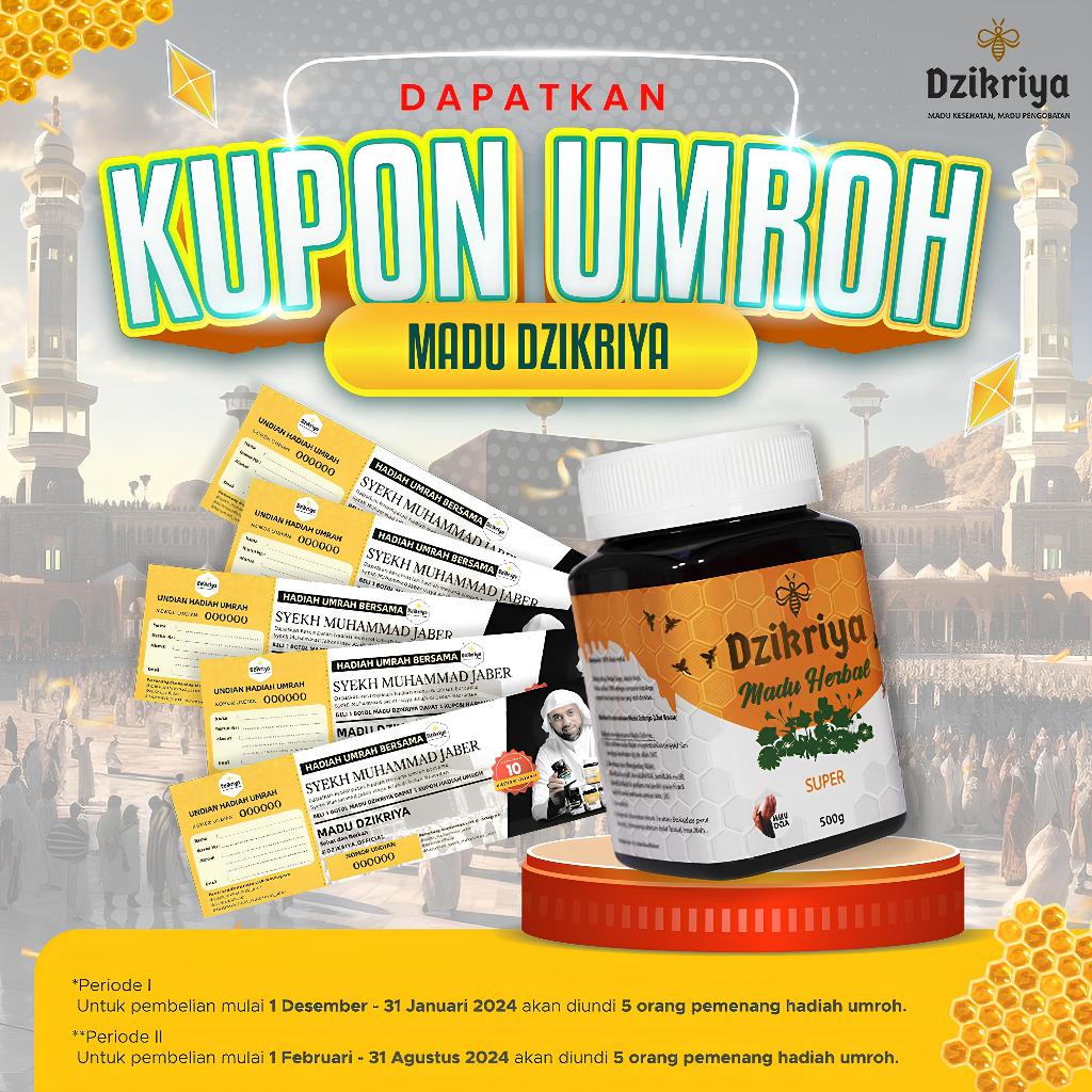 

Madu Dzikriya Herbal Super Manis 100% Asli 500 gram BPOM Halal