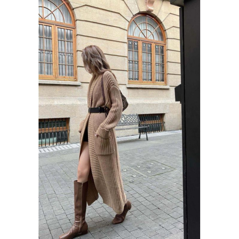 Long Cardigan rajut wool  import premium outer