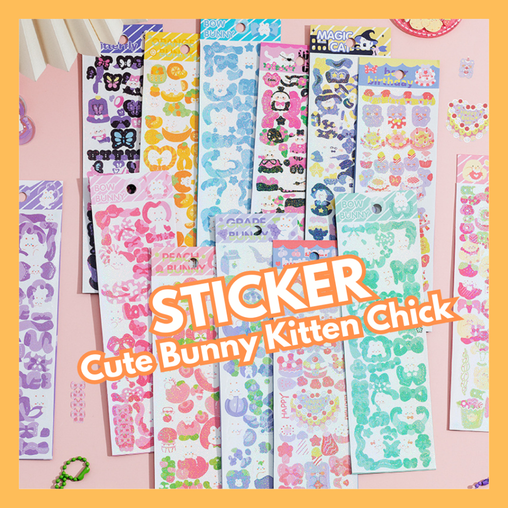 

STICKER CUTE BUNNY KITTEN CHICK FOR PHOTOCARD PC DECO