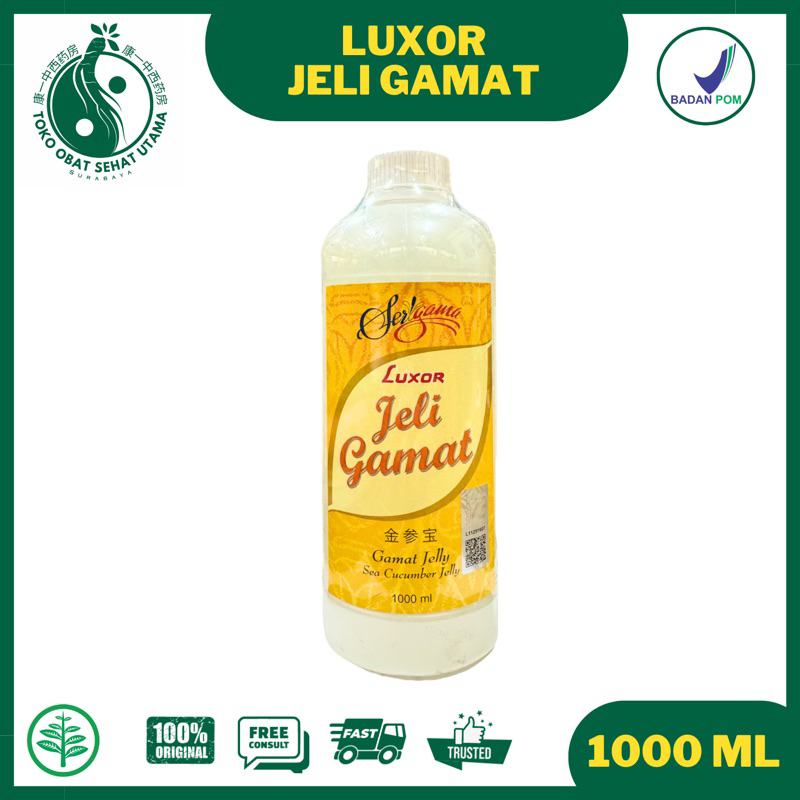 

LUXOR JELI GAMAT 1000 ML / Sea Cucumber Jelly / Minuman Esktrak Teripang Emas / Membantu Penyembuhan Luka, Gangguan Lambung, Nyeri Sendi