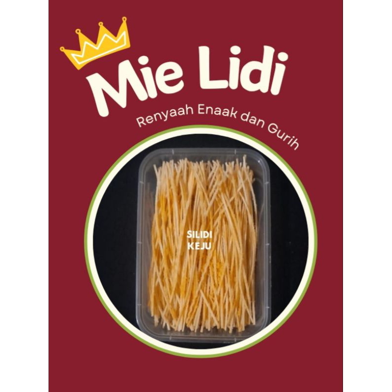 

Mie Lidi Rasa Keju kemasan box 500ml isi 100gr