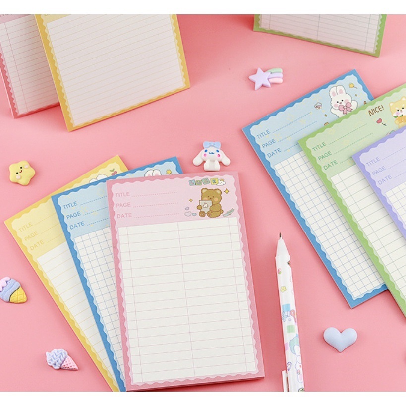 

Memo Pad Kertas Memo Catatan Harian Garis Kotak-kotak