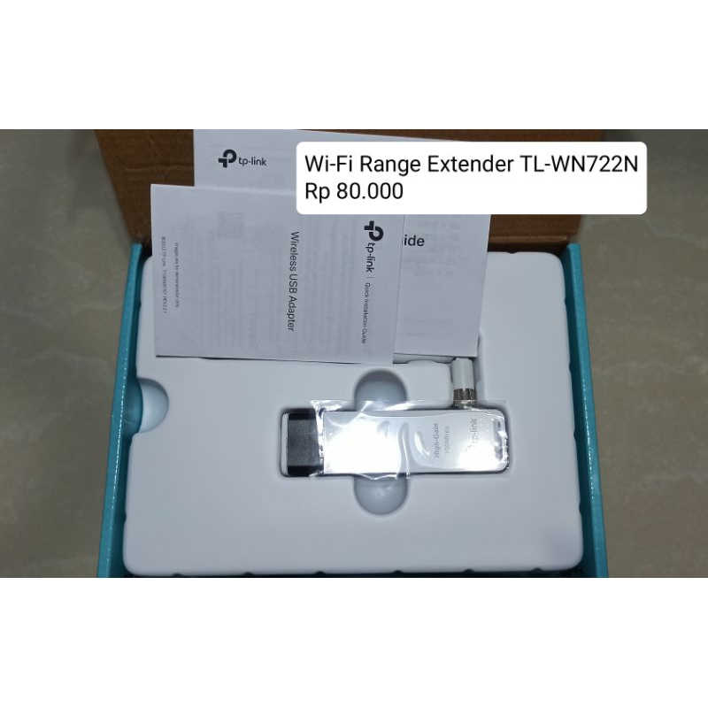 Wi-Fi Range Extender Tp-Link TL-WN722N (New) lengkap box.