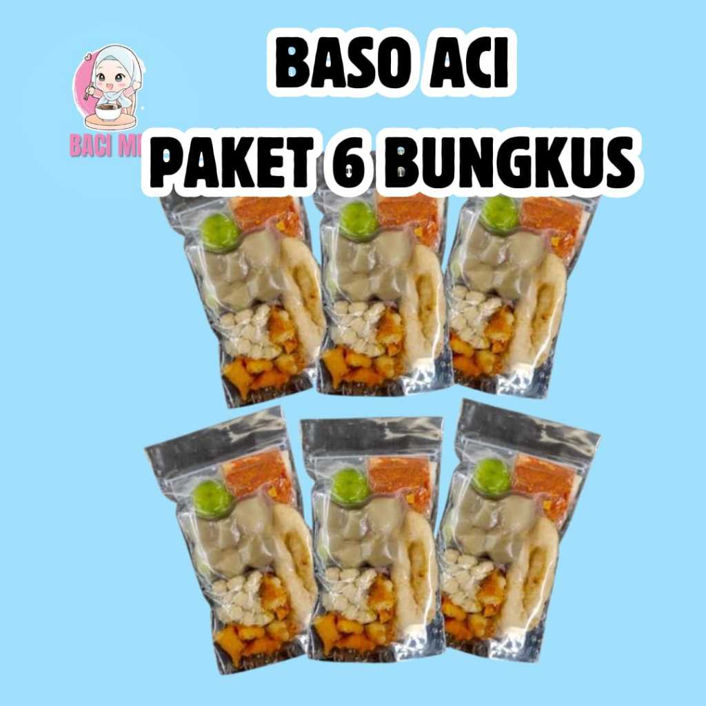 

[PAKET USAHA MINI] 6 BUNGKUS BASO ACI INSTAN MK SNACK