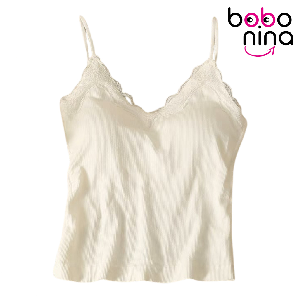 BIG SALE 8.8 Ninabobo BR228 Tanktop Bra With Cup TankTop Panjang Premium Long Singlet Atasan Wanita