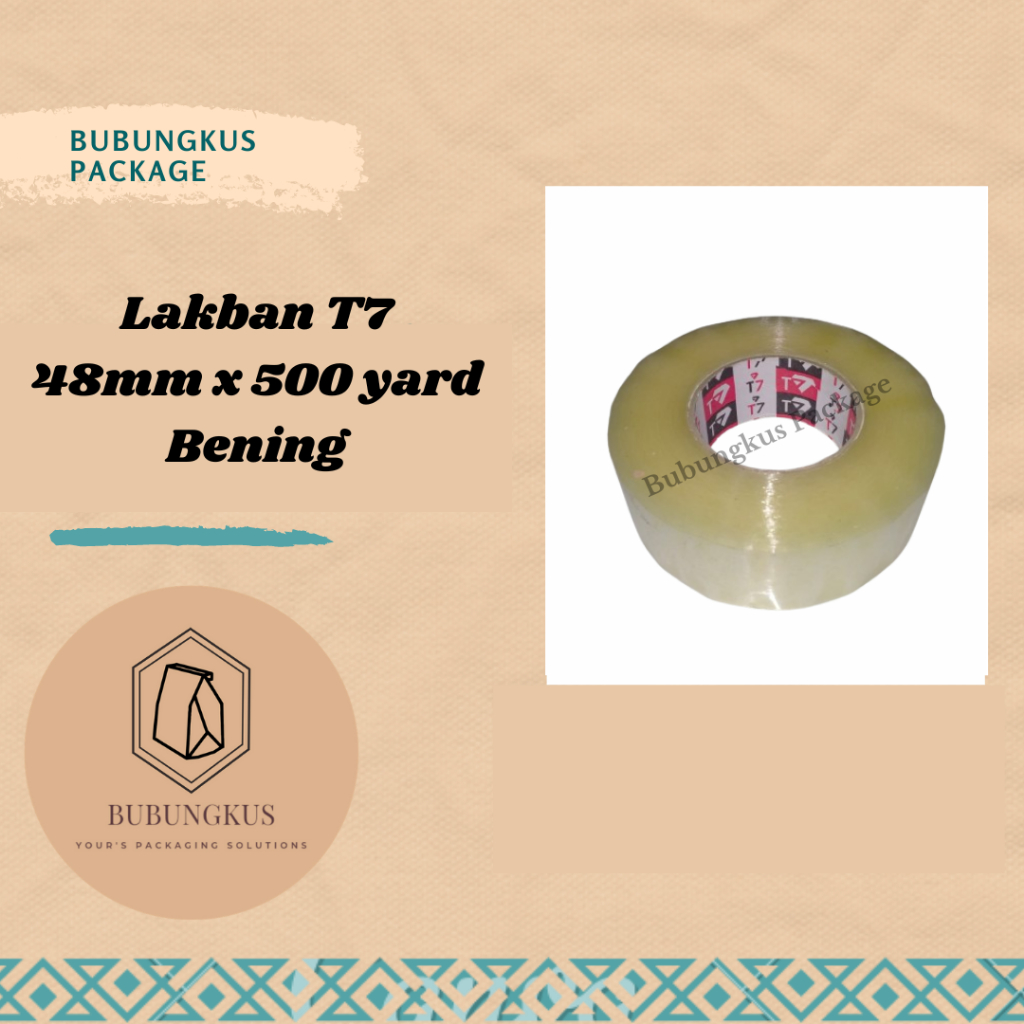 Lakban Bening T7 500 Yard / Lakban Besar/ Lakban 48mm x 500 yard