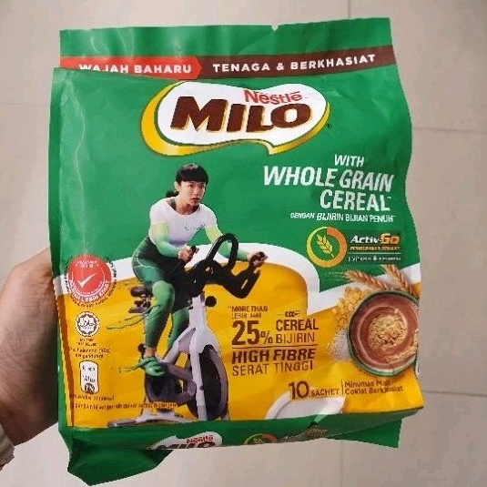 

Milo nestle ACTIVE GO with whole grain cereal ( 10 sachets)