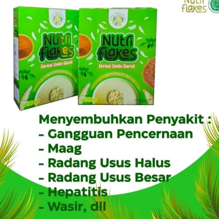 

Elegant Nutriflakes Sereal Umbi Garut Atasi Asam Lambung 1 Box 28 Gram