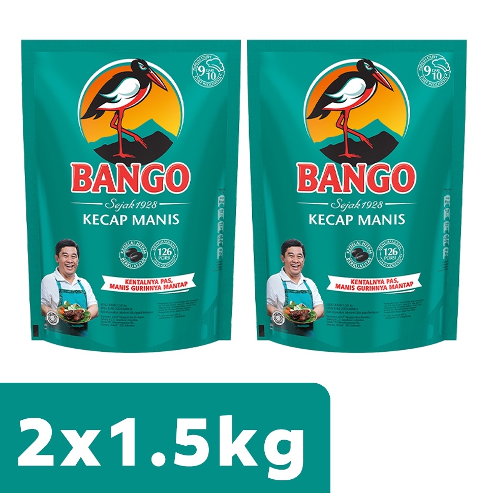 

Extra promo Bango Kecap Manis Pouch 15Kg Twinpack