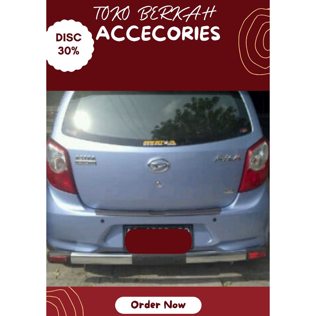 Tanduk belakang mobil agya BUMPER belakang agya"pengaman belakang mobil agya "variasi mobil toyota a