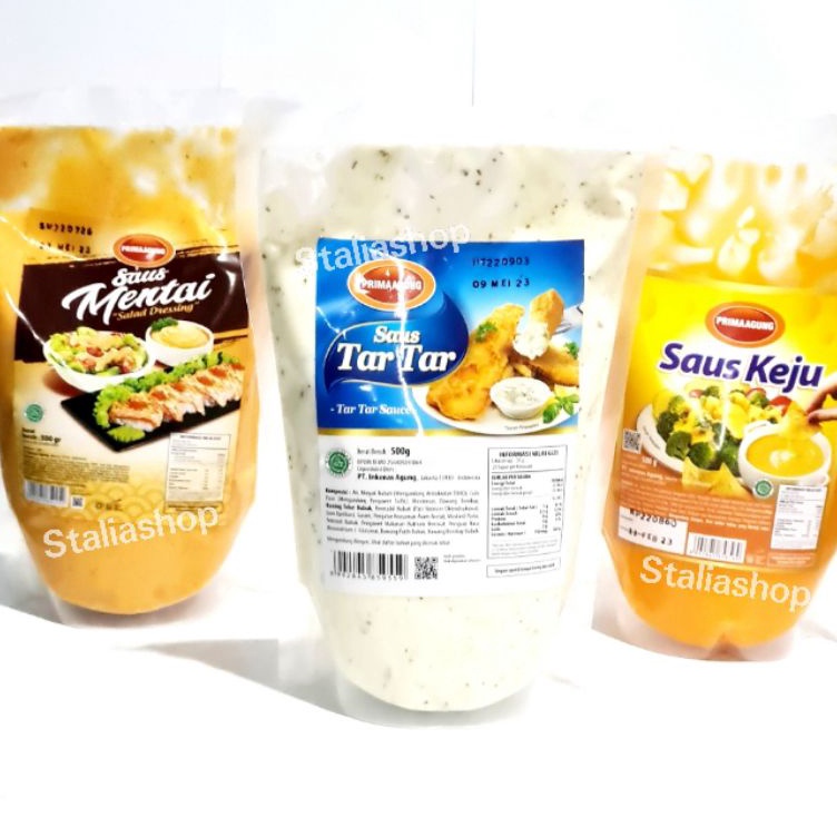 

Promosi Spesial Prima Agung Saus Keju 5gr Saus Mentai Saus Tartar
