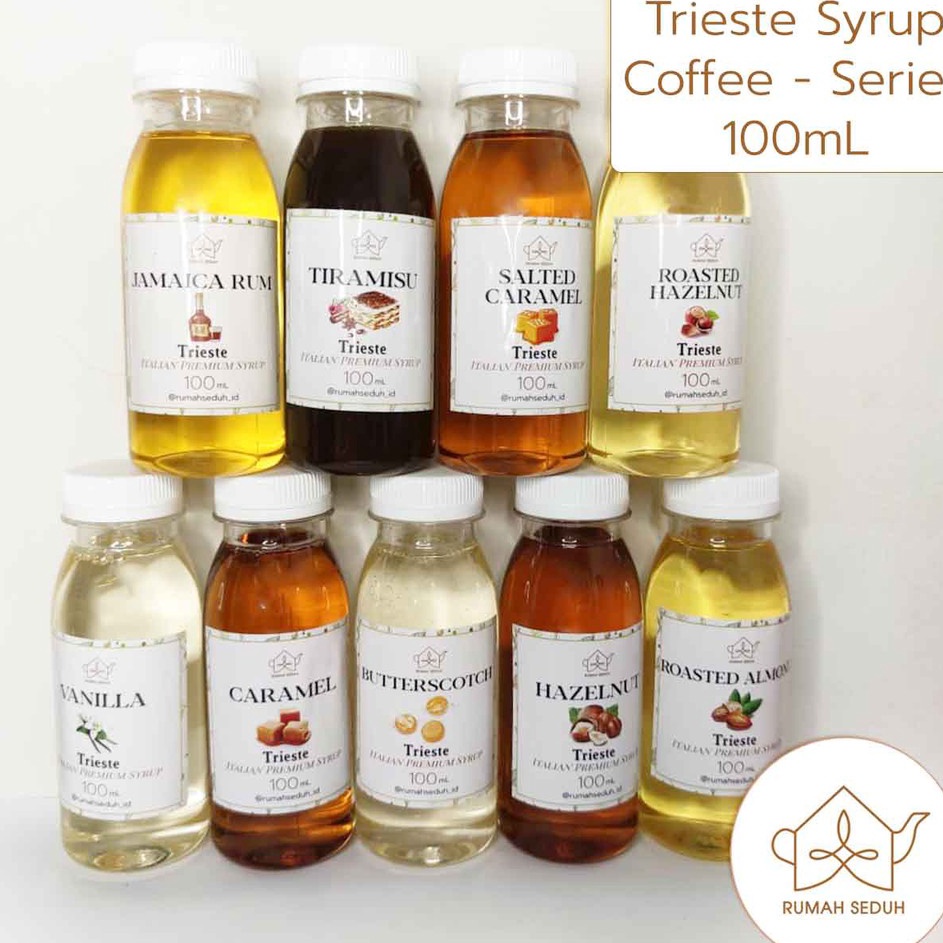 

Produk trendy Trieste Syrup kecil 1 mL Coffee Syrup Caramel Vanila Rum Hazelnut Almond