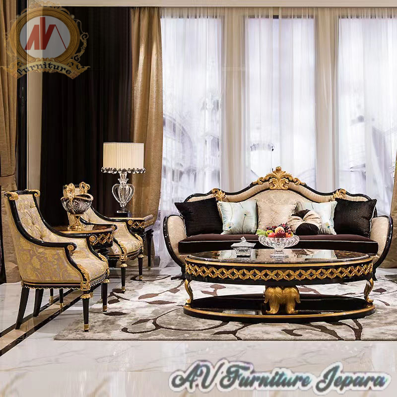 Kursi sofa clasik modern minimalis ruang tamu mewah