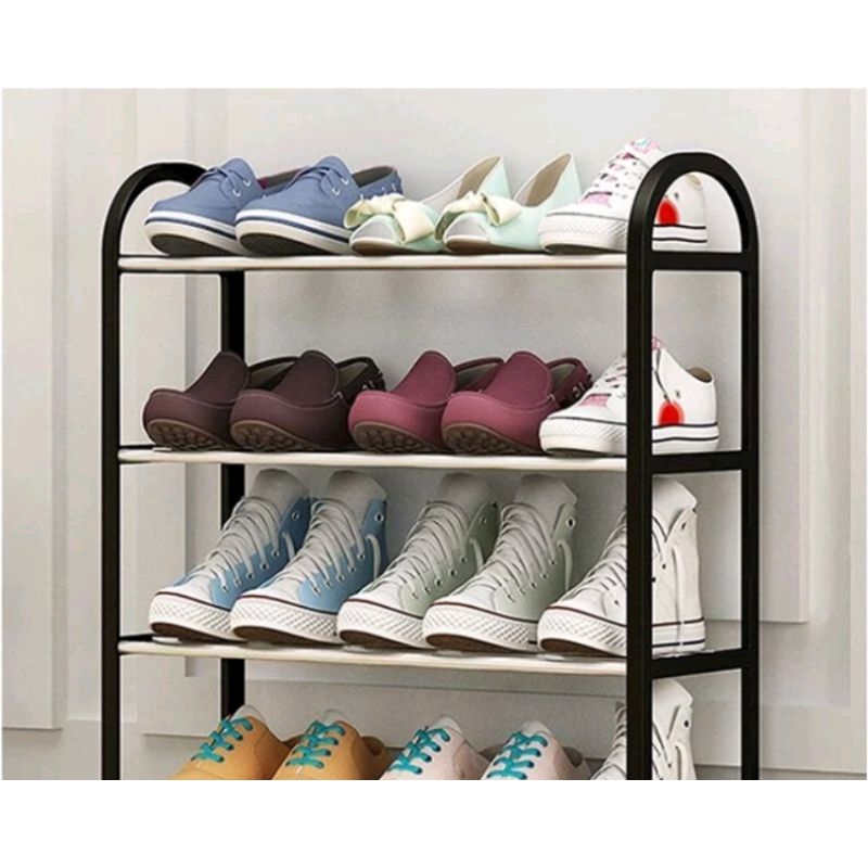 Rak sepatu 4 susun /Rak sepatu besi 5 susun/Rak sendal portabel