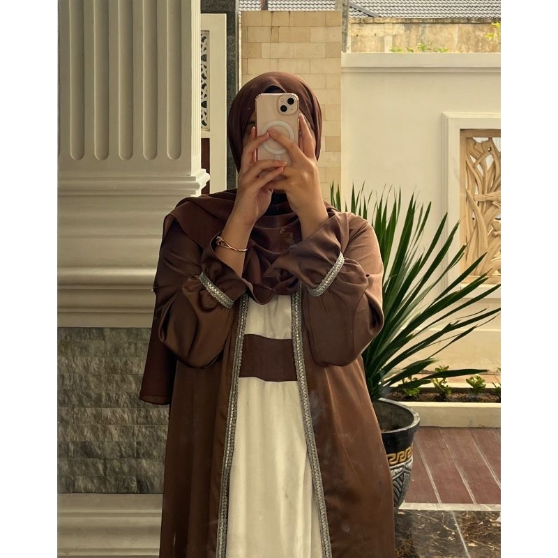 Gamis Muslimah Wanita Ala Dubai (outer n inner) - Honey Fasion
