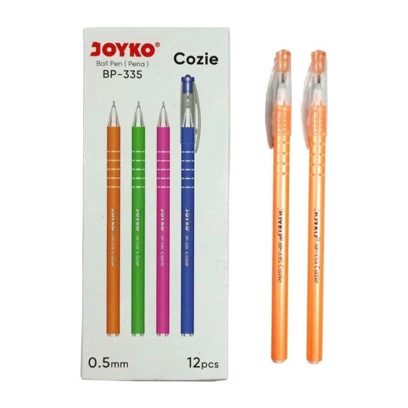

Ball Pen Pulpen Pena Joyko BP-335 Cozie 0.5 mm {Hitam} | @1Ktk=12Pcs