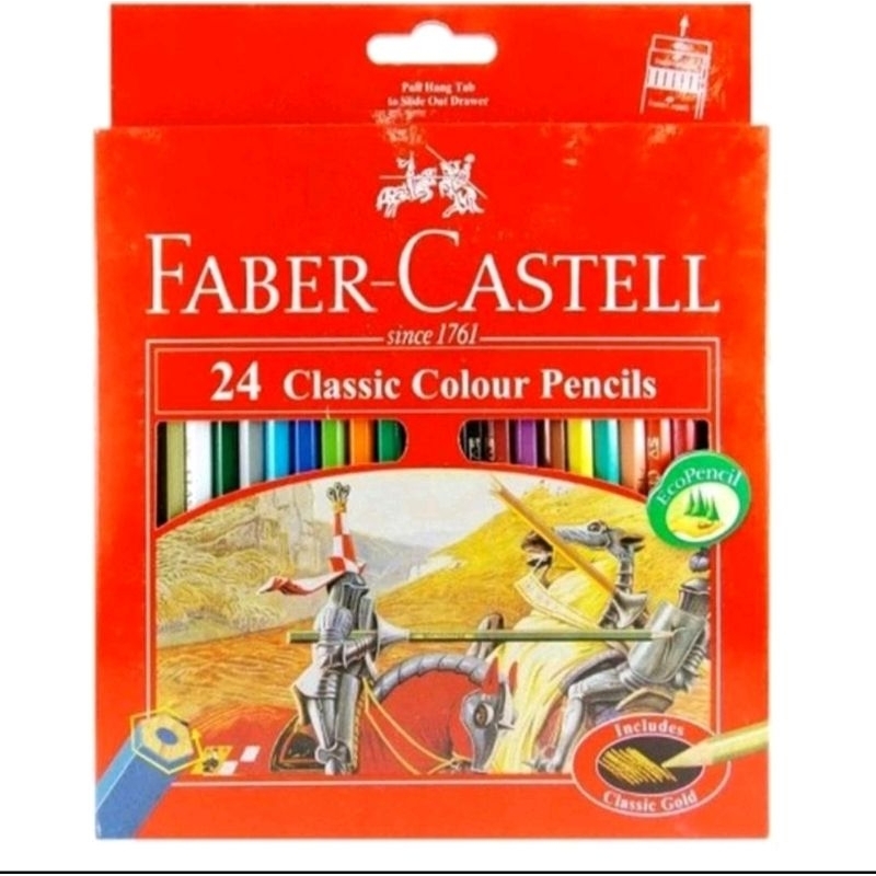 

Pensil Warna Faber Castell 12,24,48Warna Panjang Classic Stationery