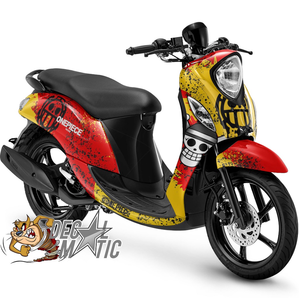 Decal Fino Stiker Full Body Yamaha Fino Karbu - FI injection 125 Premium grande  - One Piece 2