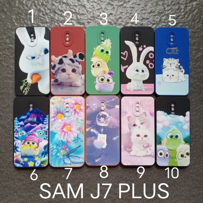SOFT CASE UNTUK SAMSUNG J7 PLUS J7+ J7PLUS MOTIF GAMBAR KARAKTER CEWEK SOFTSELL SOFTCASE  SILIKON CO