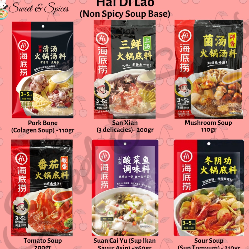 

Sedia Haidilao Bumbu Shabu Mala Hotpot Sup Hai Di Lao Soup Seasoning