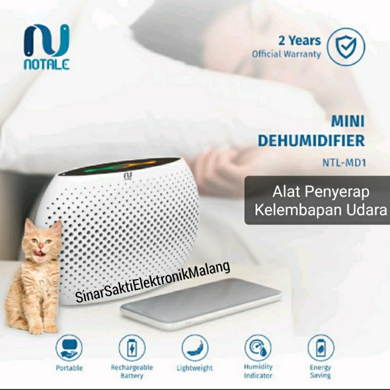 Notale Dehumidifer Mini Portable Alat Penyerap Serap Kelembapan Udara Anti Jamur Air Dryer