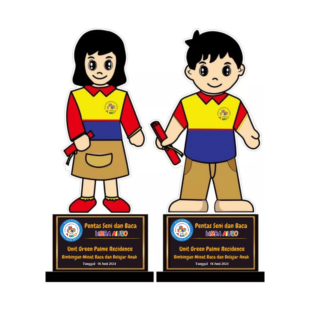 Piala Akrilik custom bimba AIUEO