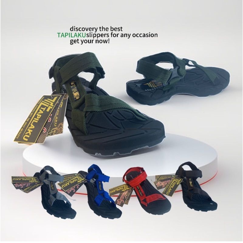 SANDAL GUNUNG PRIA DEWASA TALI POLOS SANDAL KARET PRIA HIKING