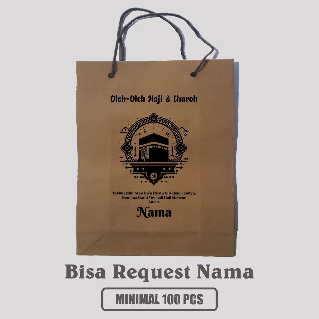 

Paperbag Ukuran 25x33 Custom Sablon - PAPER BAG COKLAT KRAFT TAS SOUVENIR - Tas kertas