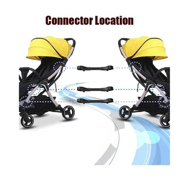 Strap Konektor Universal Untuk Stroller Bayi Kembar / 3pcs Adaptor konektor kereta bayi kembar