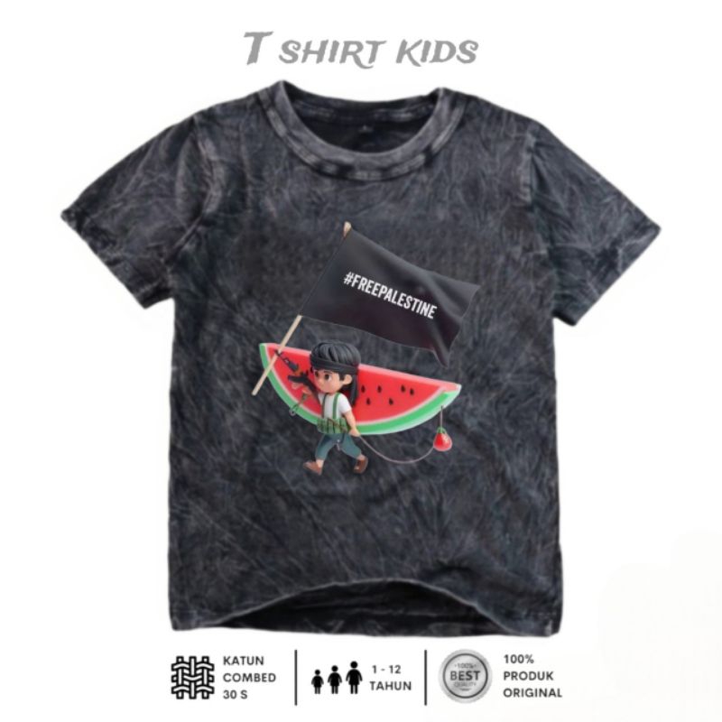 Kidz Bandit Kaos Anak/ kaos Free Palestina/baju anak Palestina/Palestina merdeka