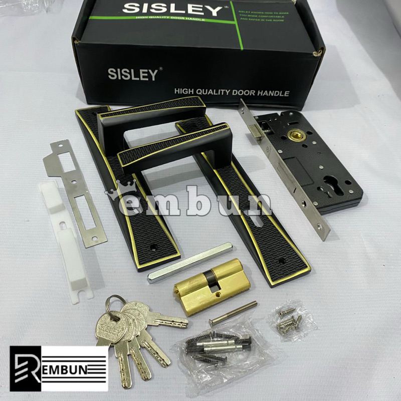 Kunci pintu ukuran bresar merk sisley / handle rumah selot pintu berkualitas 1 set ukuran besar 25cm