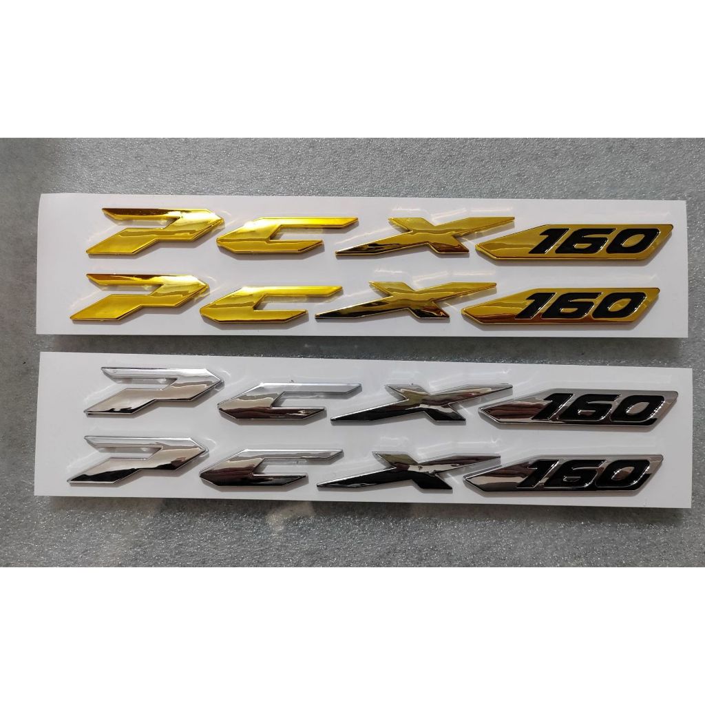 Sepasang Stiker Honda PCX 160 Emblem Plastik ABS - Sticker Timbul PCX160