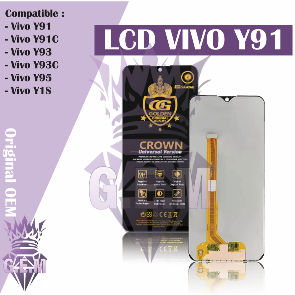 Lcd Touchscreen Vivo Y91 / Y91C / Y93 / Y93C / Y95 / Y1S / 1820 Fullset original