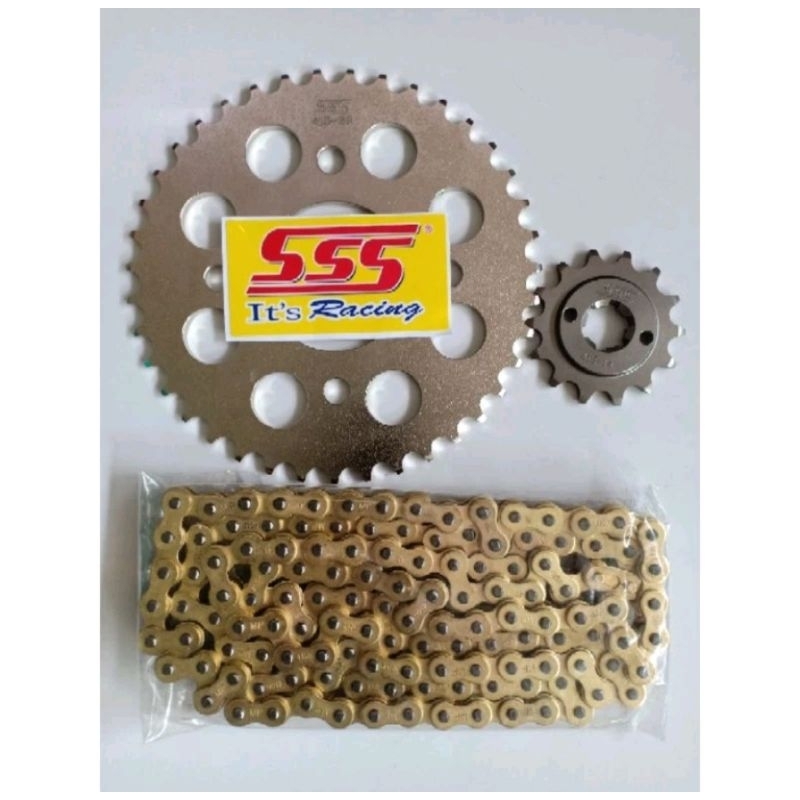gear set sss 415 26 sampai 45 rantai gold motor Yamaha rxz rxking vega r Vega r new Jupiter jupmx la