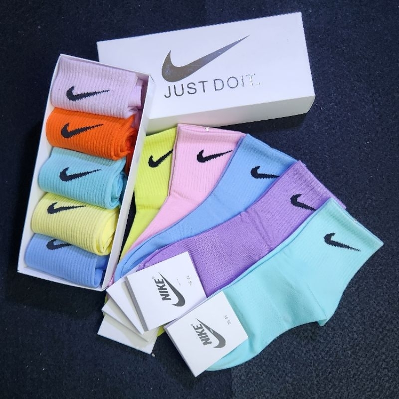 Kaos kaki NIKE women mix color 1 box isi 5 pasang
