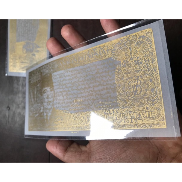 ART O49B Uang Kuno Soekarno 1 Rupiah Tinta emas Surah Assajadah