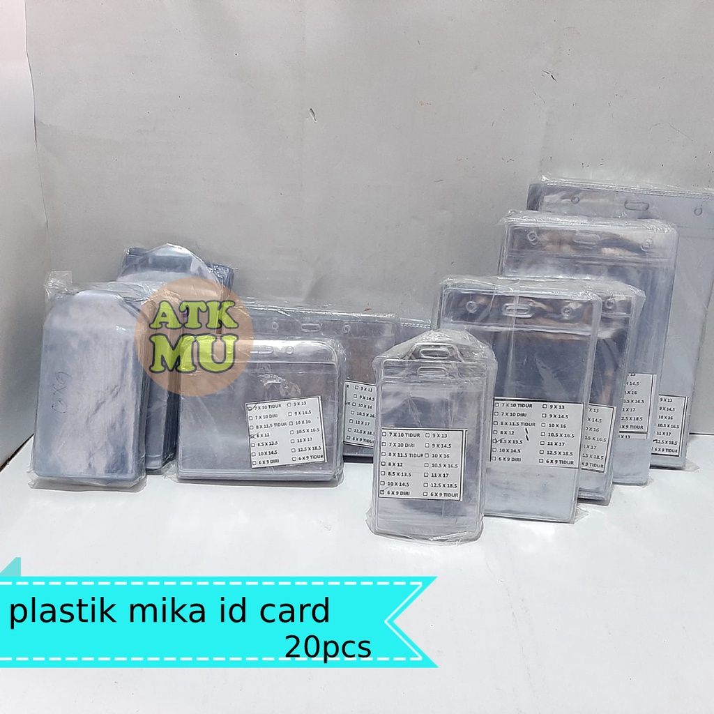 

Plastik Mika Name Tag ID Card 20pcs