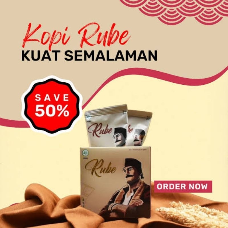 

( BISA COD) KOPI RUBE 1 Box 5 Sachet Original - Kopi Rube Stamina Pria BPOM Halal Trust