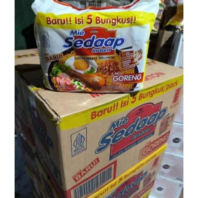 

sedap goreng kemasan isi 5 x 90