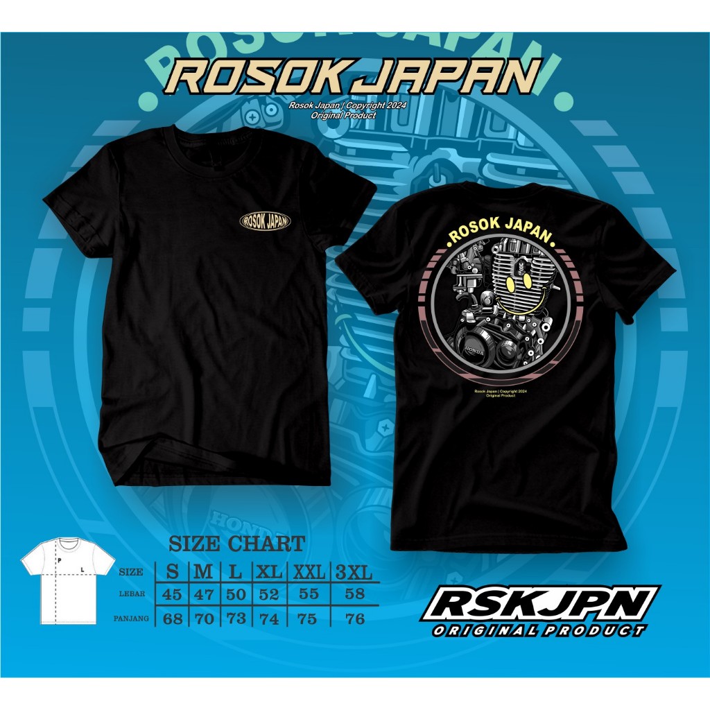 KAOS ROSOK JAPAN VOL 12 KAOS CB GL TIGER HEREK KAOS TERBAIK