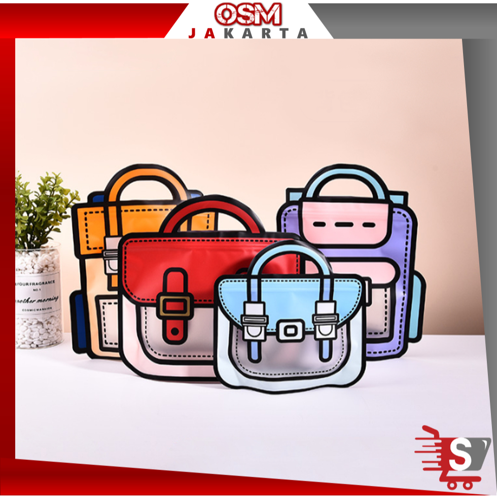 

OSM JKT 6254 Kemasan Hampers Goodie Bag Lucu / Plastik Bungkusan Ziplock Model Standing / Tas Zip Hadiah atau Souvenir Ulang Tahun