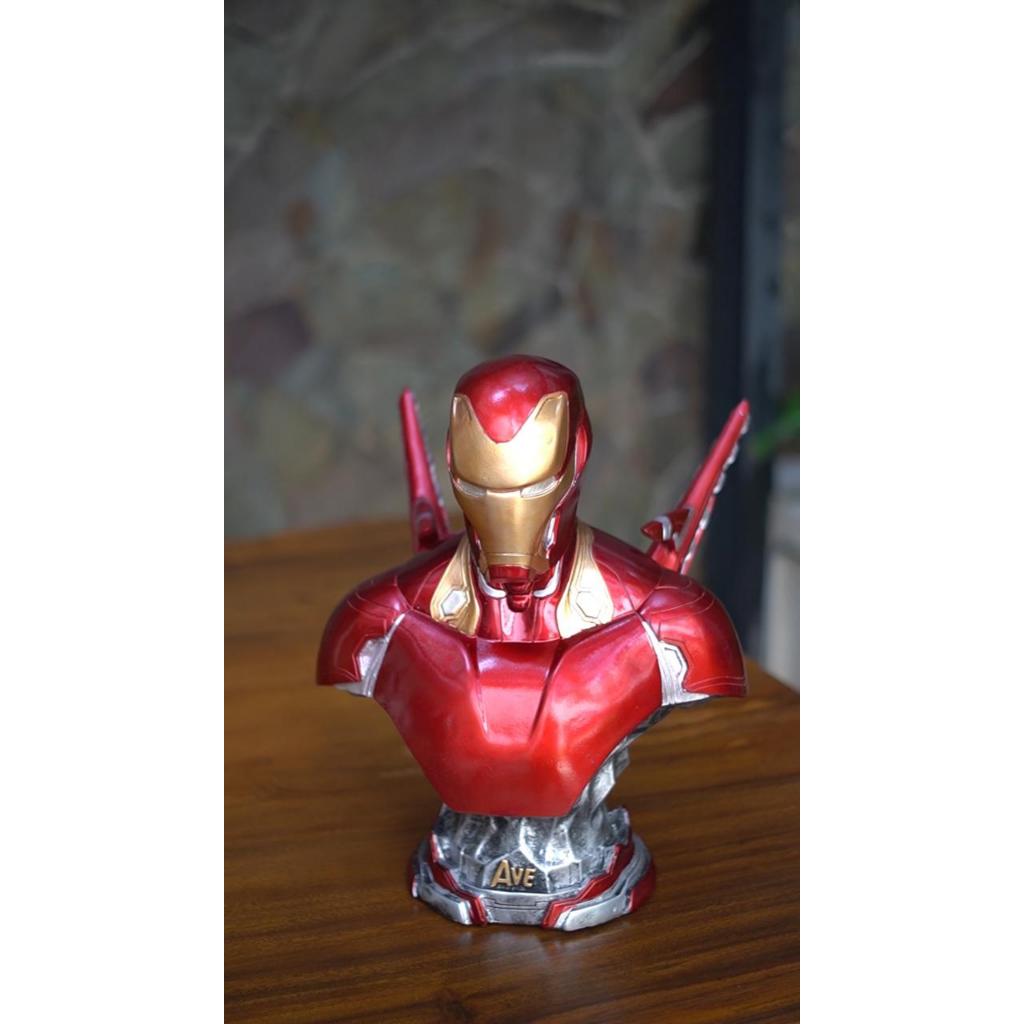 Action Figure Iron Man Mark 50 Superhero Bust Statue A59