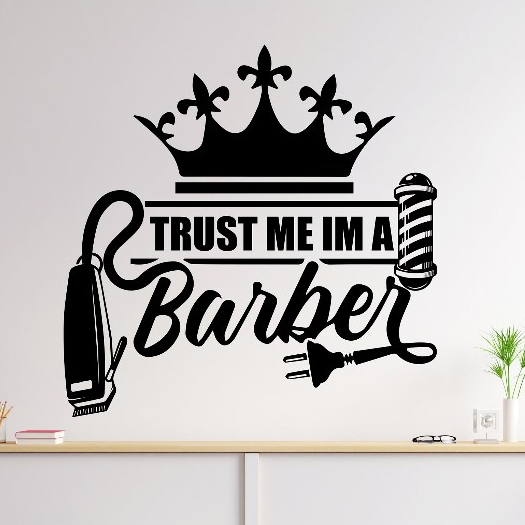 PRODUK BARU Stiker dinding dan kaca barbershop / stiker kaca / stiker dinding