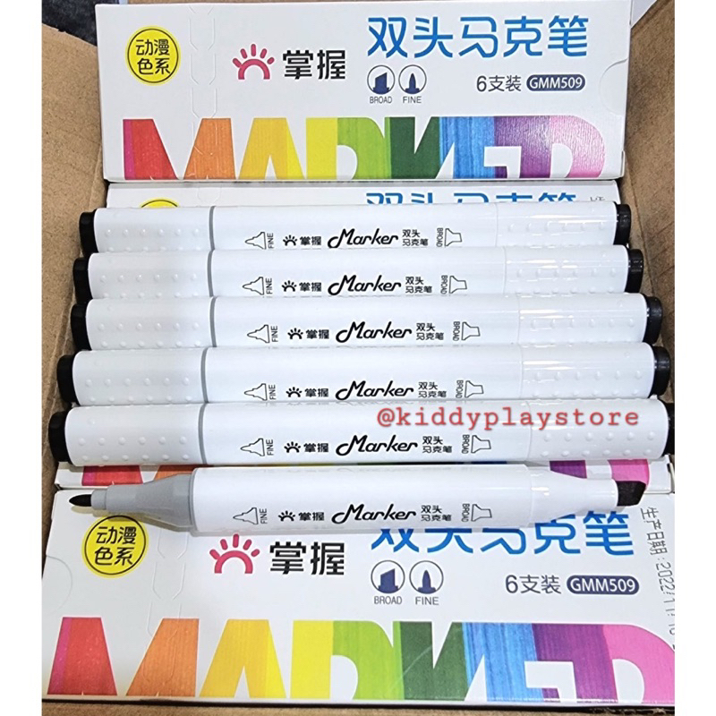 

Grasp Twin Marker Black Colour / Spidol Grasp Hitam Penebal mewarnai kualitas premium double tip