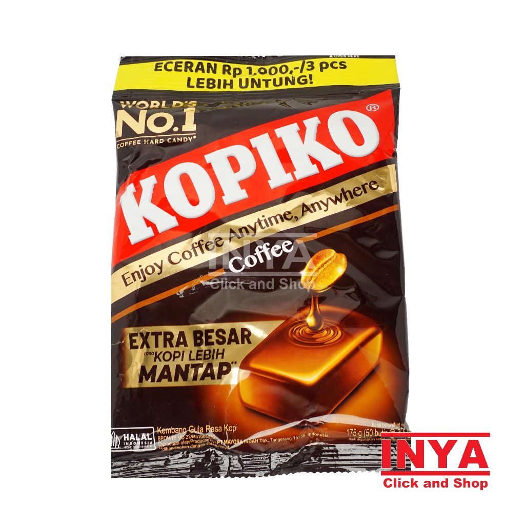 

Permen Kopiko 175gr isi 50 butir - Coffee Hard Candy