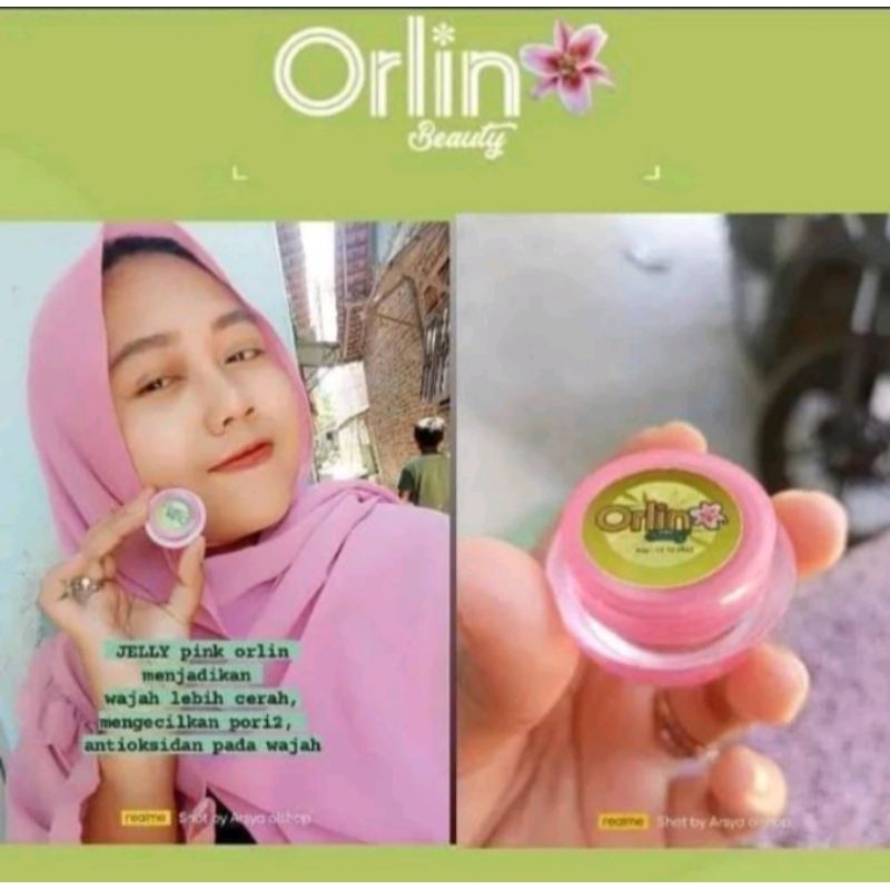 ORLIN BEAUTY|JELLY PINK GLOWING/PEMUTIH WAJAH BPOM PELICIN