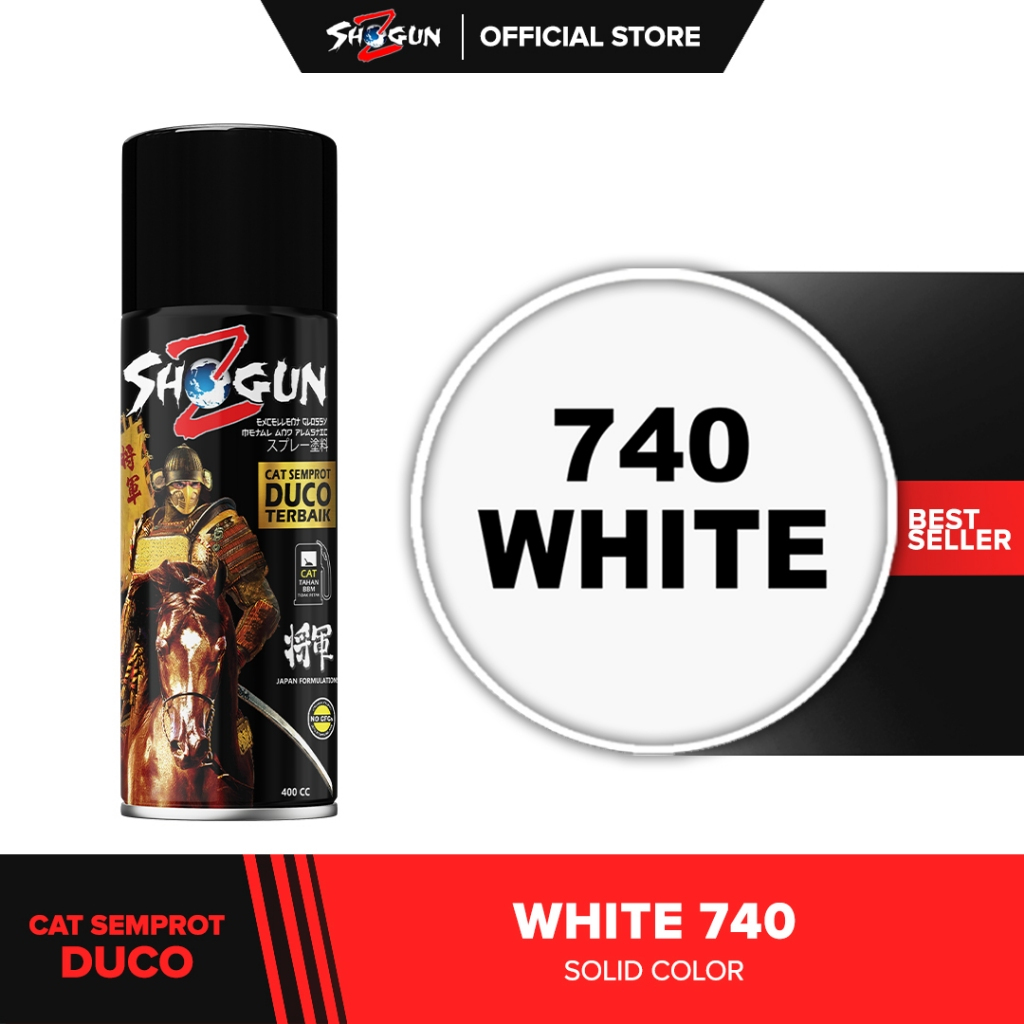 Shogun Z White 740 - Cat Semprot Motor Warna Putih Glossy Solid Standar