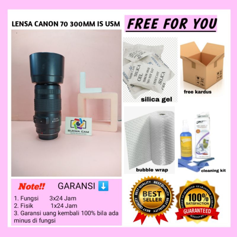 Lensa Tele canon 70 300mm IS USM