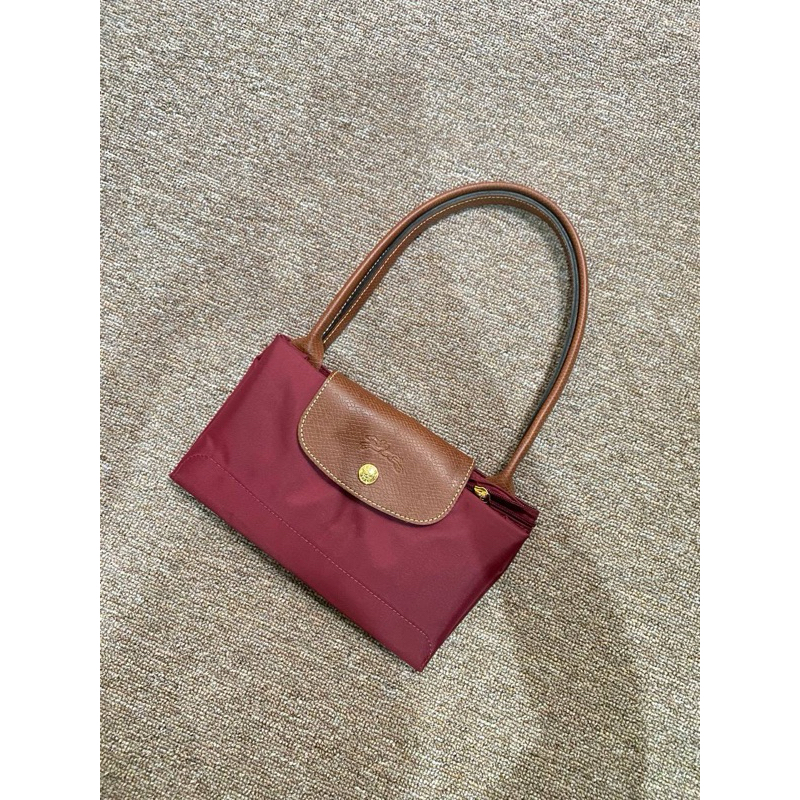 longchamp le pliage original small long handle